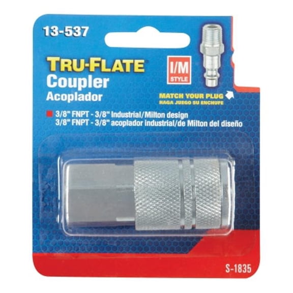 TRUFLATE 0.37 in. Coupler C26 Steel Industrial-Milton
