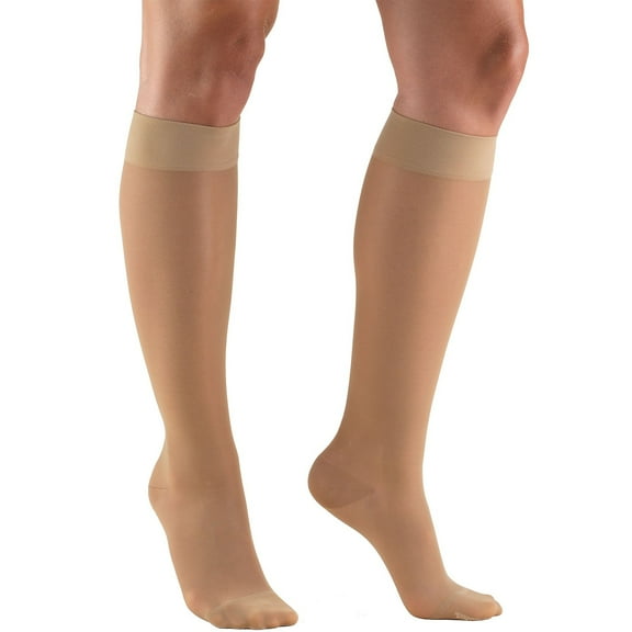 TRUFORM Lites Knee High Stockings 15-20mmHg (Light Beige) Medium