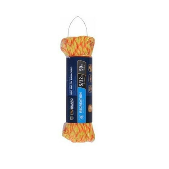 TRUGUARD Para Cord 550 Nylon Rope, Olive, 5/32-In. x 50-Ft.