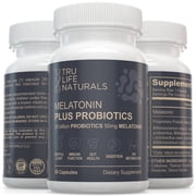 Melatonin 50mg Plus Probiotics 30 Bill CFU/Better Sleep/Night Formula/Sleep Support & Gut Health