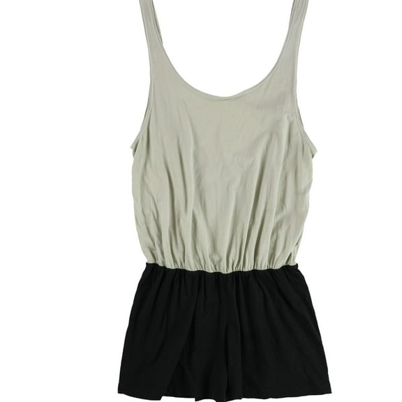 TRULY MADLY DEEPLY Womens 2-Tone Romper Jumpsuit, Black, Medium