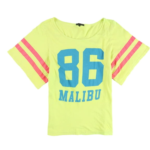 TRULY MADLY DEEPLY Womens 86 Malibu Graphic T-Shirt, Yellow, X-Small