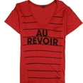 thumbnail image 1 of TRULY MADLY DEEPLY Womens Au Revoir Graphic T-Shirt, Red, Large, 1 of 2