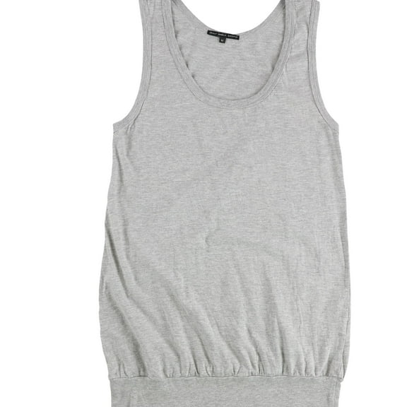 TRULY MADLY DEEPLY Womens Heathered Tunic Tank Top, Grey, Medium