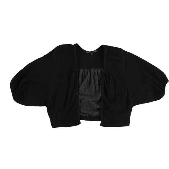 TRULY MADLY DEEPLY Womens Open Front Cardigan Sweater, Black, Small