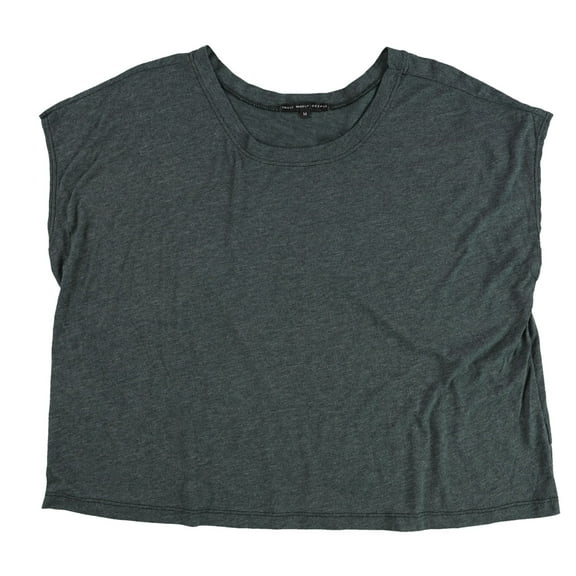 TRULY MADLY DEEPLY Womens Plain Cap Sleeve Basic T-Shirt, Green, Medium