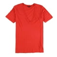 thumbnail image 1 of TRULY MADLY DEEPLY Womens Solid Deep V-neck Basic T-Shirt, Red, Small, 1 of 2