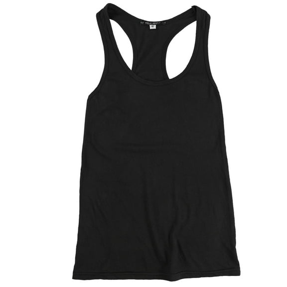 TRULY MADLY DEEPLY Womens Solid Racerback Tank Top, Black, Small