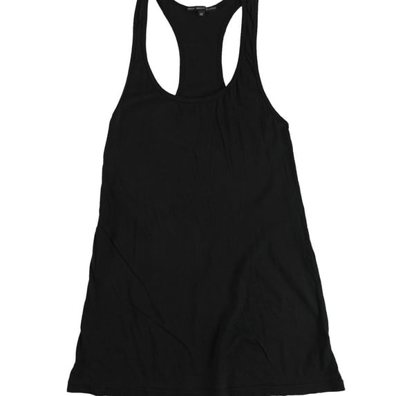 TRULY MADLY DEEPLY Womens Solid Racerback Tank Top, Black, X-Small