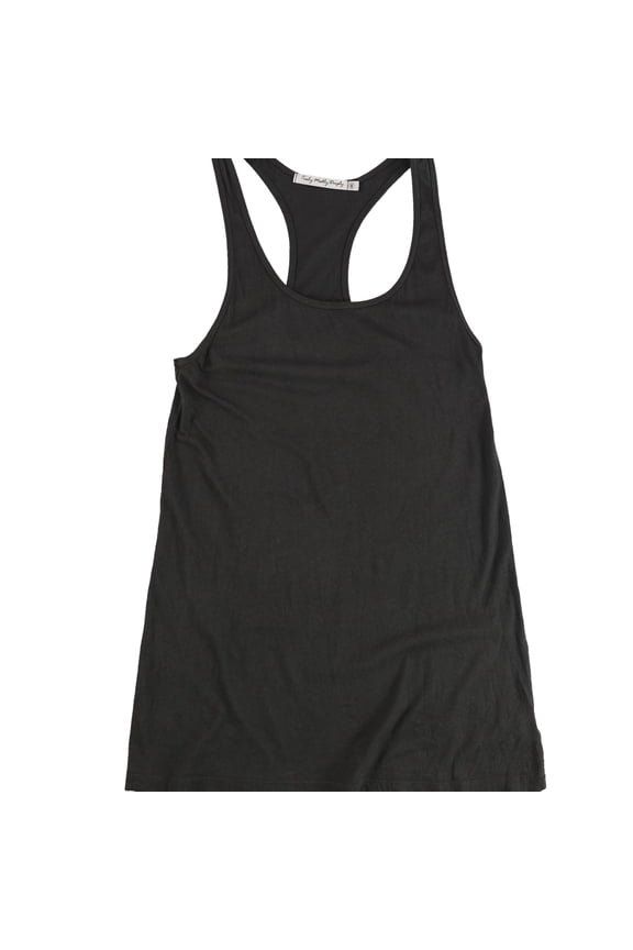 Womens Solid Racerback Tank Top, Grey, Medium