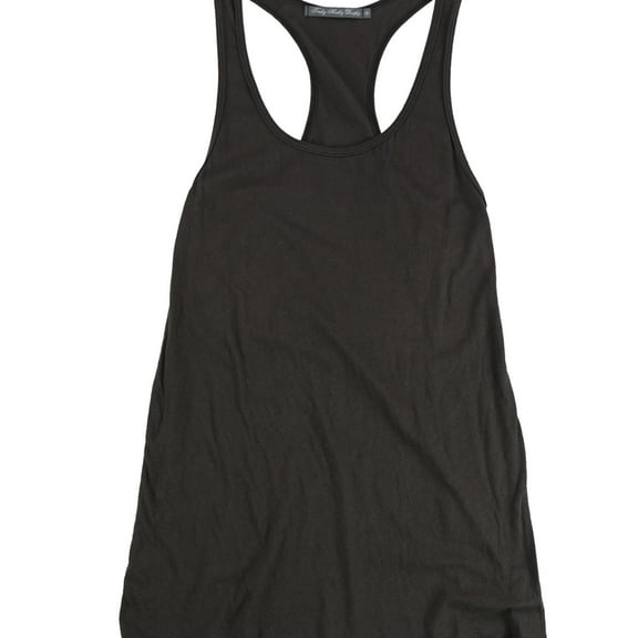 TRULY MADLY DEEPLY Womens Solid Racerback Tank Top, Grey, Small