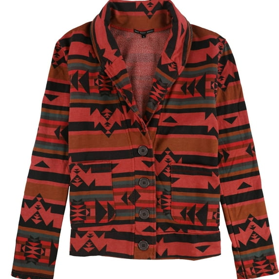 TRULY MADLY DEEPLY Womens Southwestern Four Button Blazer Jacket, Multicoloured, Small