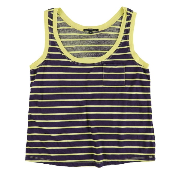 TRULY MADLY DEEPLY Womens Striped Tank Top, Purple, Medium