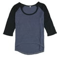 thumbnail image 1 of TRULY MADLY DEEPLY Womens Two Tone Basic T-Shirt, Blue, Medium, 1 of 2