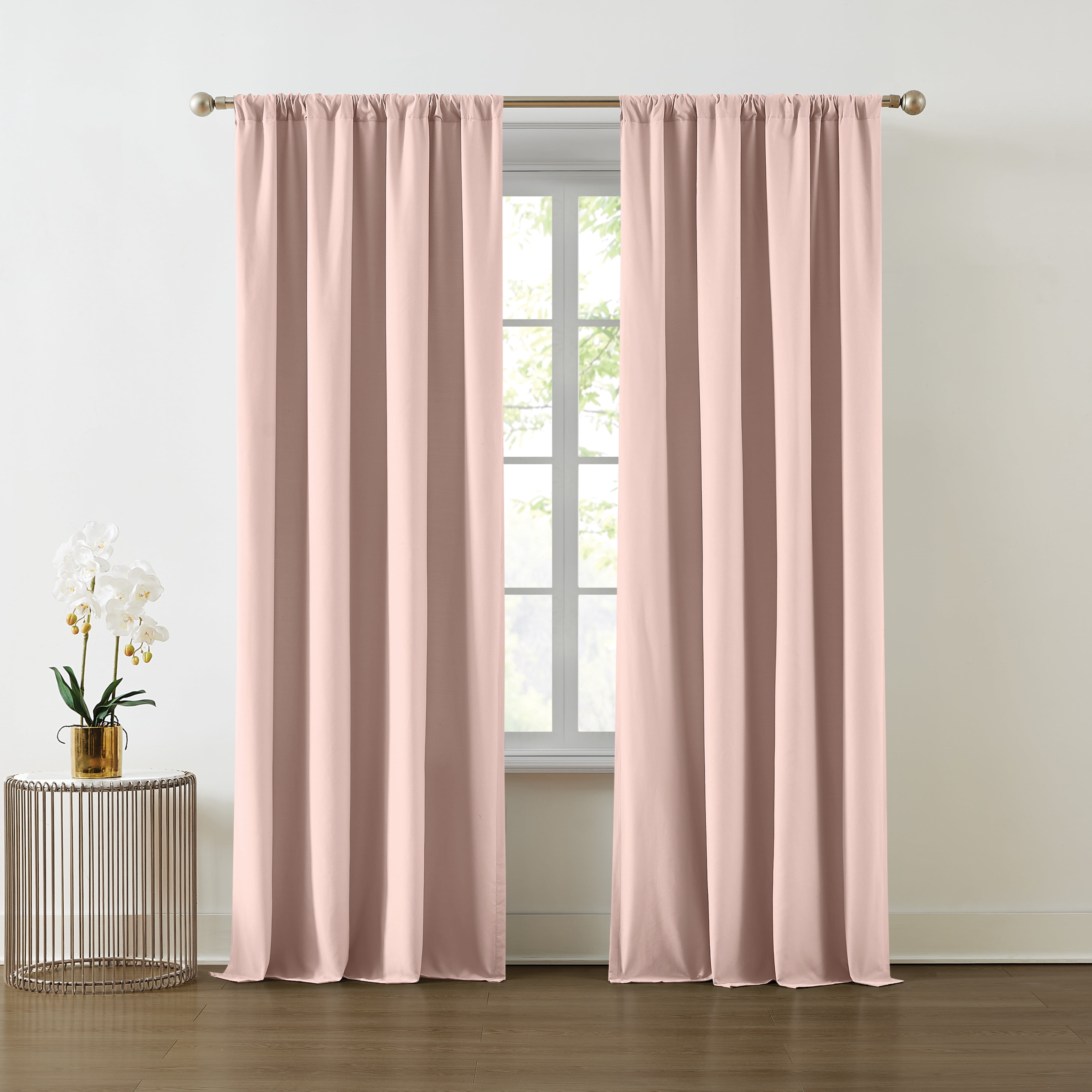 Truly Soft Everyday 100% Microfiber Polyester Blush 2-Piece 50x96 ...