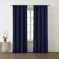 thumbnail image 1 of Truly Soft Everyday 100% Microfiber Polyester Navy 2-Piece 50x84 Window Curtains with Rod Pocket, Solid Casual themed, Adult Bedding, OEKO-TEX Certified, 1 of 8
