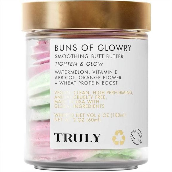 TRULY Womens Buns Of Glowry Tighten & Glow Smoothing Butt Butter