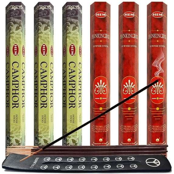 TRUMIRI Camphor & Frankincense Incense Sticks & Holder Bundle Variety Pack From Hem Trumiri Insense Inscents Insencents Insence