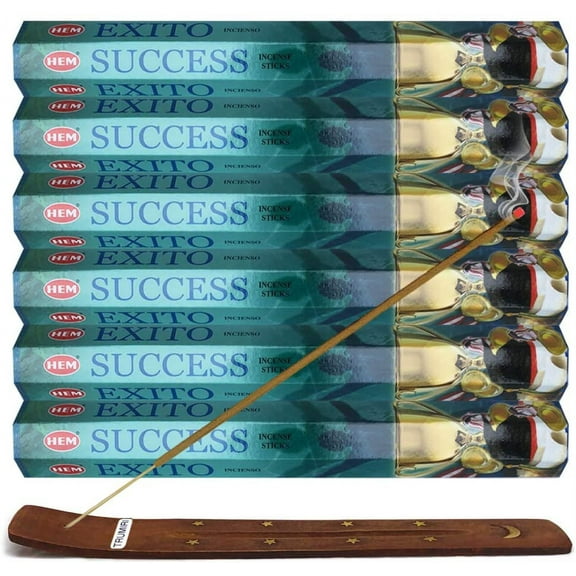 TRUMIRI Incense Stick Holder Bundle with Hem Success 20g Incense Sticks - Pack of 6 (Approx 120 Sticks)
