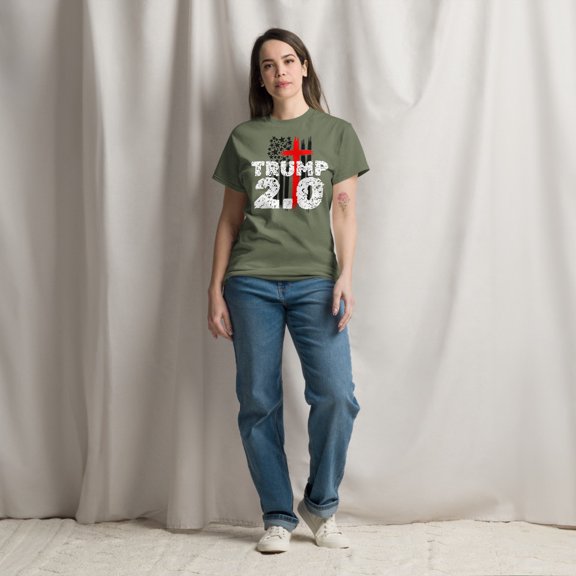 TRUMP 2.O Unisex classic tee (Military Green, S)