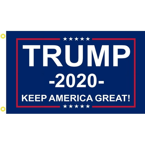 TRUMP 2020 KEEP AMERICA GREAT KAG BLUE SINGLE SIDED 3'X5' Flag Rough Tex  100