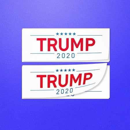 TRUMP 2020 Rectangle Bumper Sticker Car Decal ( 1 Pack) Election Patriotic Auto Decal Conservative Republican USA American Patriot