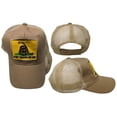 thumbnail image 1 of TRUMP 2024 Gadsden Don't Tread On Me Yellow Patch Khaki Mesh Cap Hat, 1 of 1
