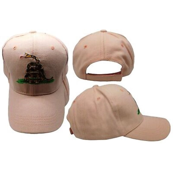 TRUMP 2024 Gadsden Tea Party Yellow Snake Light Pink Embroidered Hat Cap
