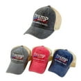 thumbnail image 1 of TRUMP 2024 TAKE AMERICA BACK! MESH TRUCKER EMBROIDERED HAT CAP (GREY), 1 of 1