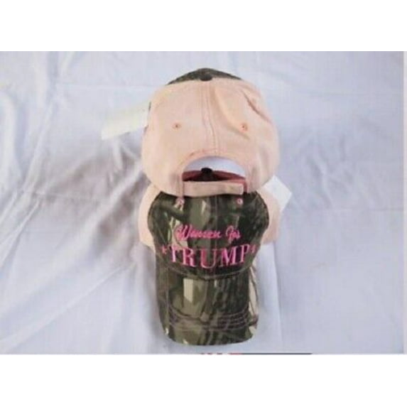TRUMP 2024 WOMEN FOR TRUMP PINK CAMO Adjustable Embroidered Cap Hat