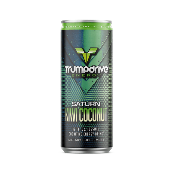 TRUMPDRIVE ENERGY Cognitive Energy Drink, Kiwi Coconut 12 Fl Oz (Pack of 12)