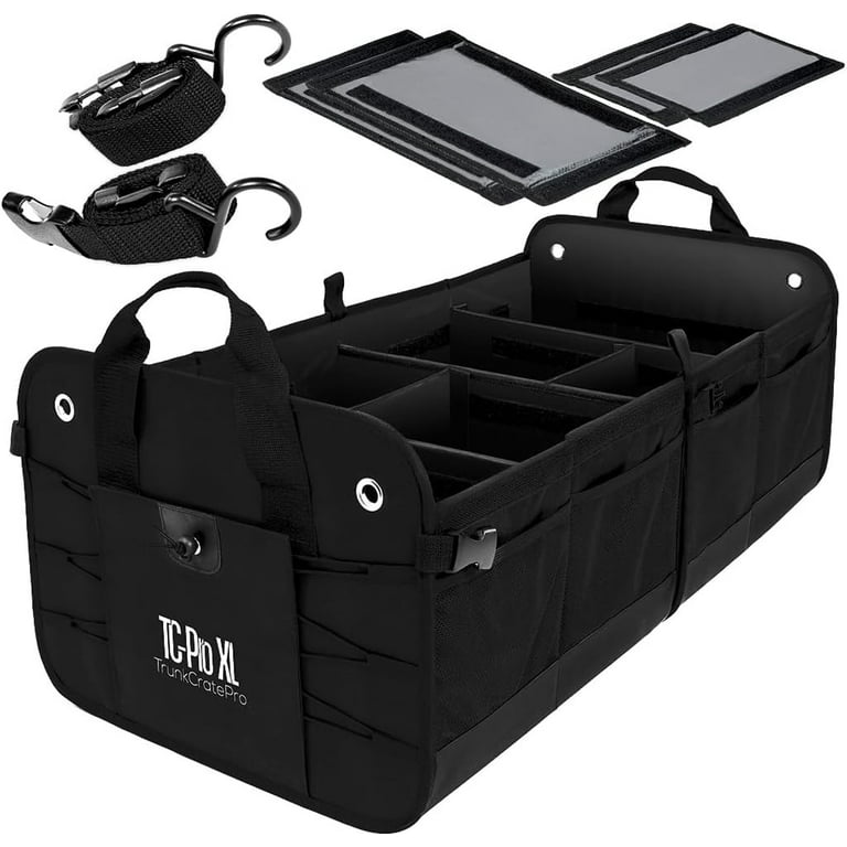Auto Drive Black Hard-Sided Collapsible Trunk Organizer 1 pack,  18.5x16.54x9.96