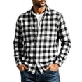 thumbnail image 1 of TRUNZI Mens Plaid Long Sleeve Button Down Shirts Regular Fit Work Office Suit Gingham Shirts with 2 Chest Pockets, 1 of 8