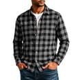 thumbnail image 1 of TRUNZI Mens Plaid Long Sleeve Button Down Shirts Regular Fit Work Office Suit Gingham Shirts with 2 Chest Pockets, 1 of 8