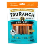 TRURANCH Collagen Sticks - 5" Collagen Sticks for Dogs - Long Lasting Healthy Joint Support Dog Treat - Rawhide Alternative - Skin & Coat Health - Made with Rea