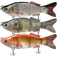 thumbnail image 1 of TRUSCEND Easy Catch Swimmax, Magic Noisy Turbulent Wiggling and Vibrating Actions for More Bites, Segmented Swimbait Jointed by Dyneema Strongest Fiber, Lifelike Fishing Lures for Family Fishing, 1 of 7