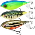 thumbnail image 1 of TRUSCEND Top Water Bass Lures with BKK Hooks, Top Water Whopper Plopper Lure for Freshwater or Saltwater, Fishing Lures for Trout Catfish Pike, Surface Wobble PoPobait Baits Fishing Gifts for Men, 1 of 8
