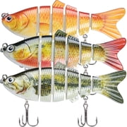 TRUSCEND Swimmax Fishing Lure with BKK Hook  Easy Catch Wiggling, Vibrating, Rattling with Noise, Heavy-Duty Dyneema Fiber Jointed Swimbait for Bass, Trout, Crappie Ideal for Family Fishing