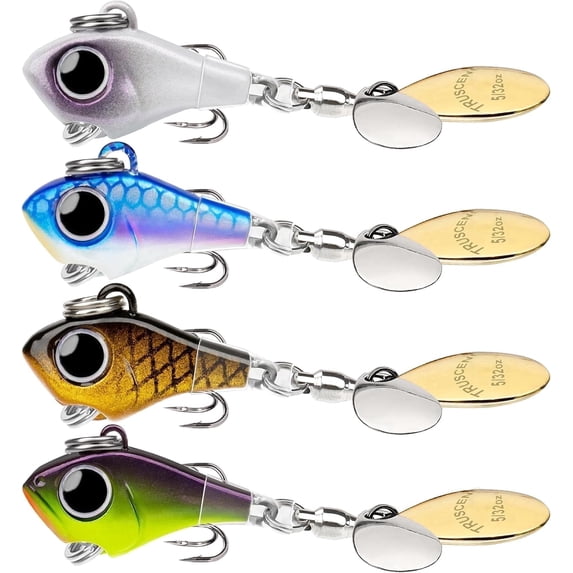 TRUSCEND Easy Catch Fishing Lures with BKK Branded Hook, Great Long Cast Vibrating Swimming Flashing and Jigging Actions, Ultimate Search Bait for All Fish Species, Amazing Fishing Jig Spinner Baits
