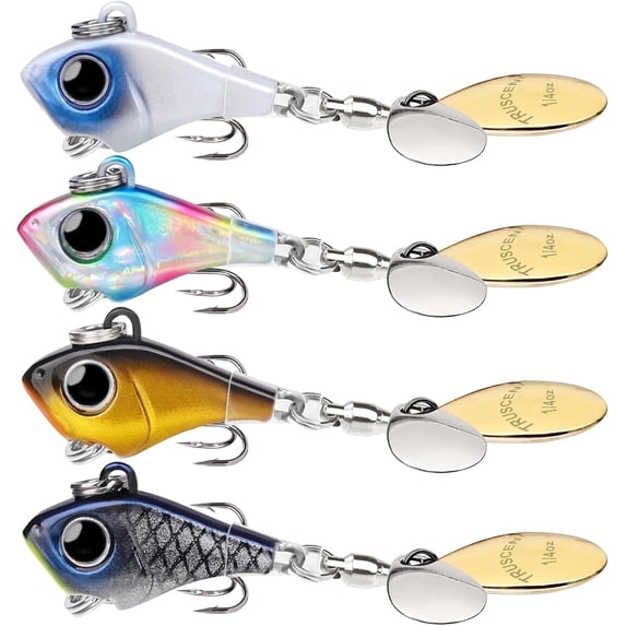 TRUSCEND Easy Catch Fishing Lures with Vibrating Swimming Flashing and Jigging Action, Ultimate Search Bait for All Fish Specie, Amazing Ice Fishing Jig Spinners with BKK Hook, Long Cast Spinner Bait