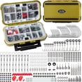 thumbnail image 1 of TRUSCEND Complete Fishing Accessories - Tackle Box with Tackle Included, Fishing Hooks, Jig Heads, Sinkers, Weights, Swivels, Snaps, Bobbers, Leaders - Fishing Gear Set for Bass Trout Panfish Walleye, 1 of 8