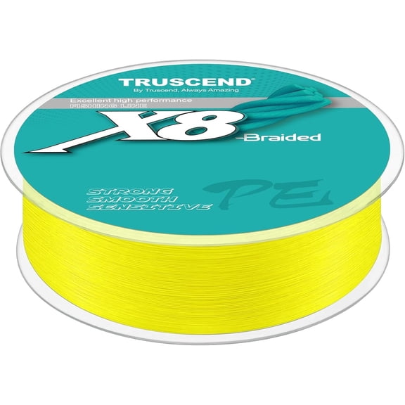 TRUSCEND X8 Braided Fishing Line, Durable and Valuable PE Braid Line for Professional, More Thinner More Smoother Performance for Casting Well, Must-Have Freshwater Fishing Gear, Fishing Gift for Men