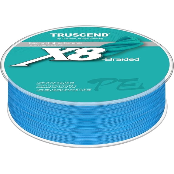 TRUSCEND X8 Braided Fishing Line, Durable and Valuable PE Braid Line for Professional, More Thinner More Smoother Performance for Casting Well, Must-Have Freshwater Fishing Gear, Fishing Gift for Men