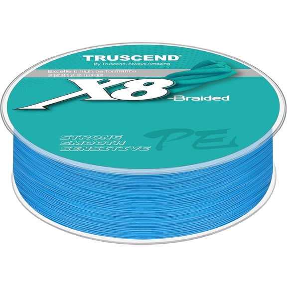 TRUSCEND X8 Braided Fishing Line, Durable and Valuable PE Braid Line for Professional, More Thinner More Smoother Performance for Casting Well, Must-Have Freshwater Fishing Gear, Fishing Gift for Men
