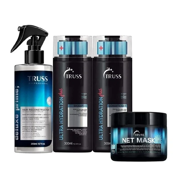 TRUSS Deluxe Prime with Ultra Hydration Plus Shampoo & Conditioner & Net Mask