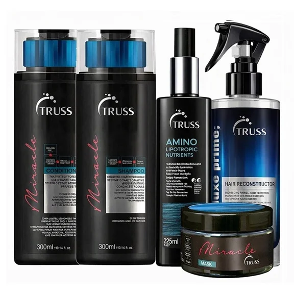 TRUSS Miracle Shampoo & Conditioner with Deluxe Prime & Amino & Miracle Mask