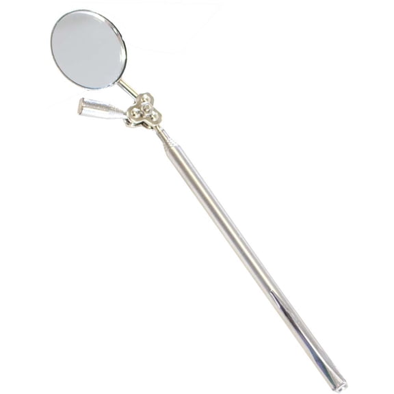 TRUVUE 2-in-1 Telescopic Pick-Up Magnet | 1" (2.5 cm) Inspection Mirror | Extends 20.5" (52.1 cm) | Stainless Steel | Swivel Magnet & Mirror | Pocket Clip Included