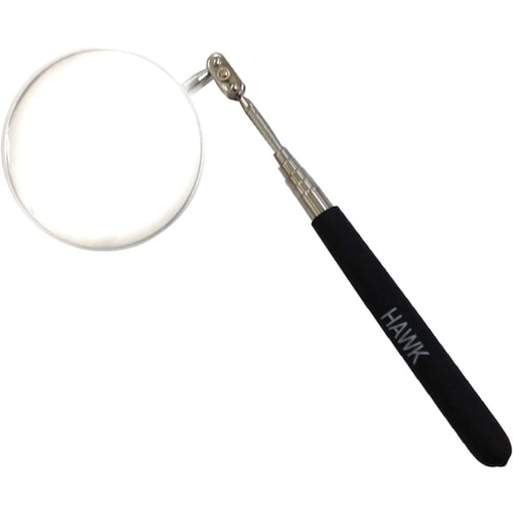 TRUVUE 3.25" (8.3 cm) Telescopic Inspection Mirror | 32" (81.3 cm) Extension Rod | Swivelling Head | Sterilizable Steel | For Professional & Everyday Use