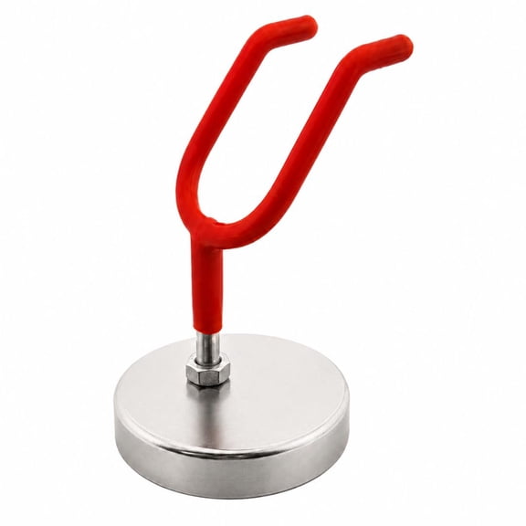 TRUVUE 6" 15.2 cm Magnetic Spray Gun Holder Steel with PVC Coating Dual-Arm Design 10 lb 4.5 kg Capacity Ideal for Workbench & Kitchen