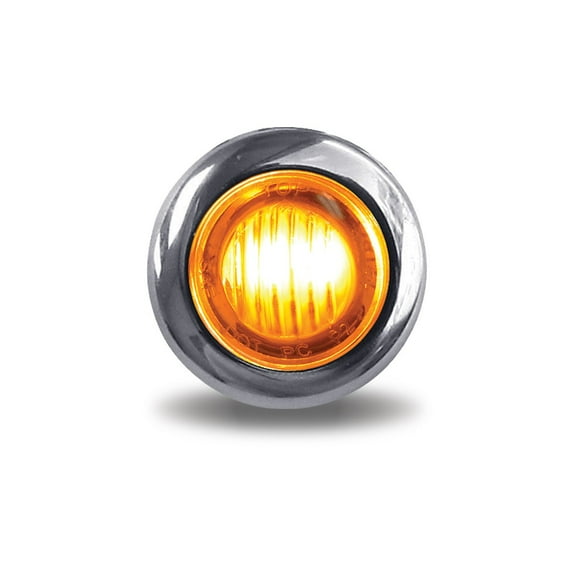 TRUX TLED-B3A Amber 3/4" Mini Button LED Turn Signal & Marker Light